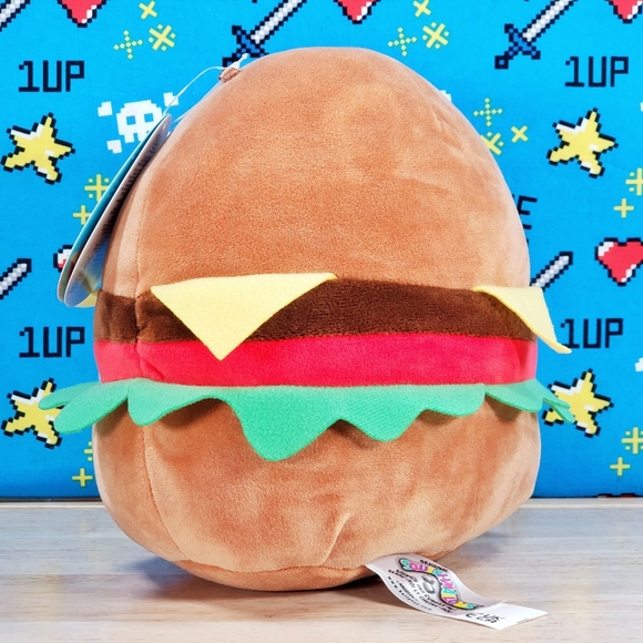Squishmallow Carl the Cheeseburger 8" UltraSoft Stuffed Food Plush Toy NWT - Picture 5 of 12